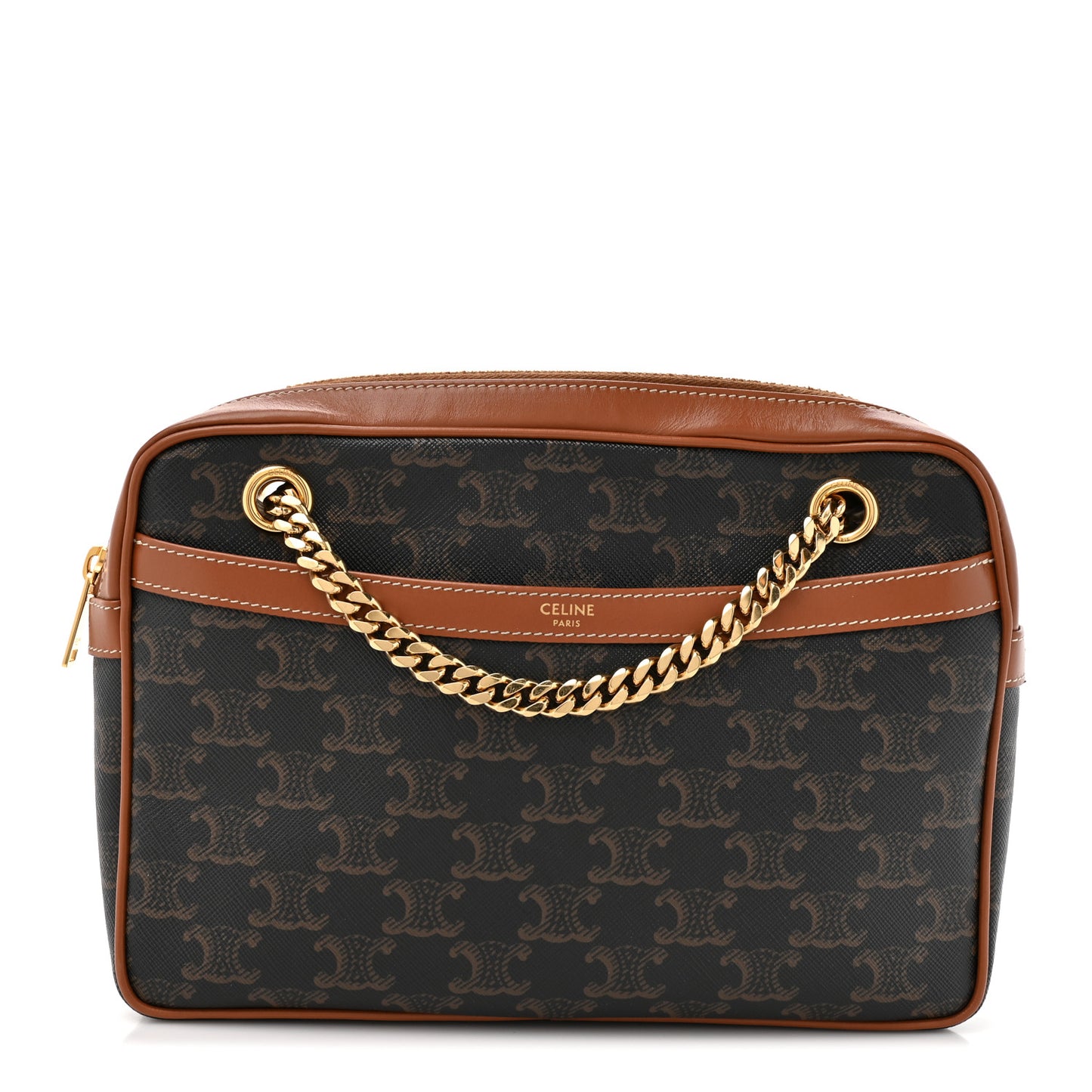 Triomphe Canvas Calfskin Medium Patapans Tan