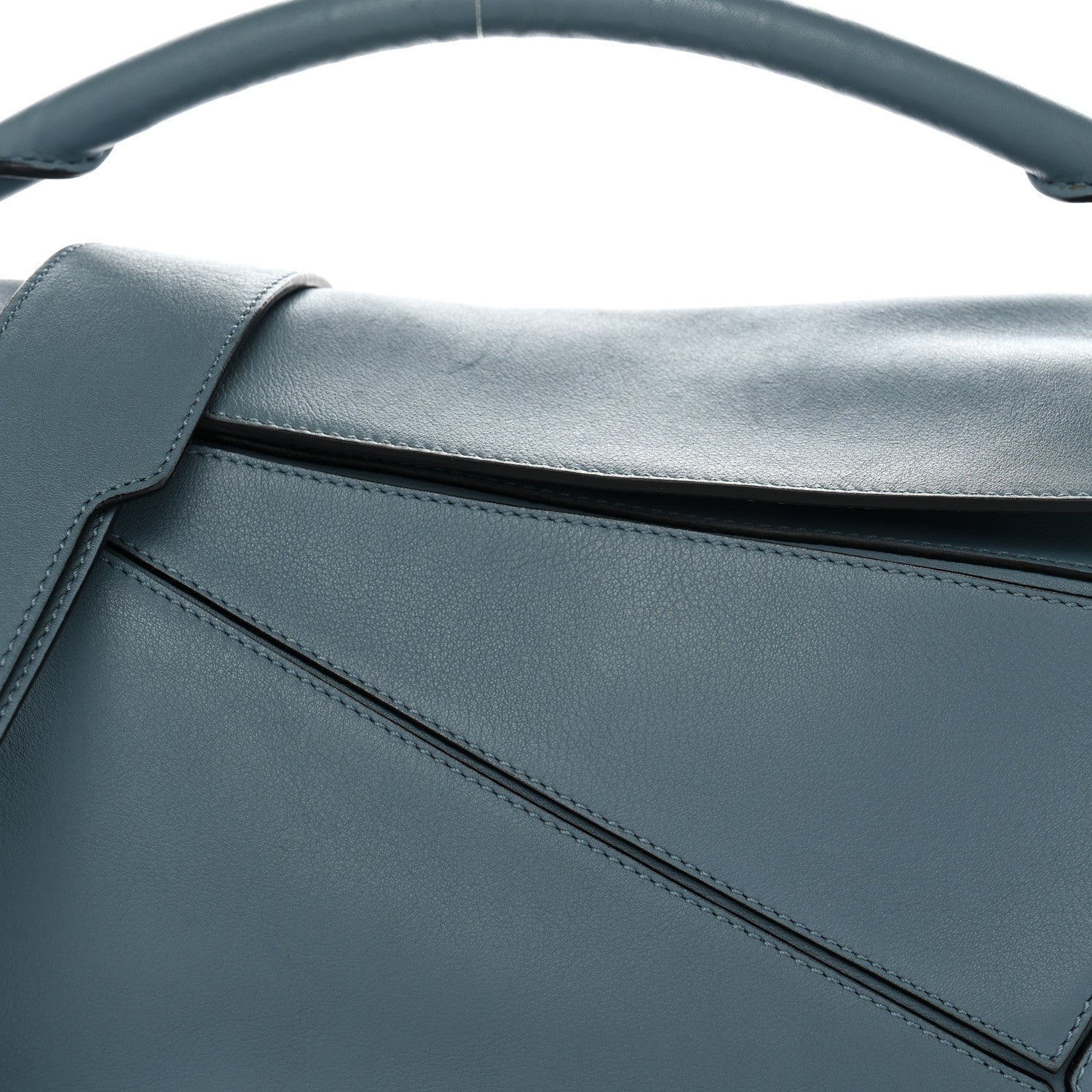 Loewe Calfskin Medium Puzzle Bag Stone Blue 8 of 11