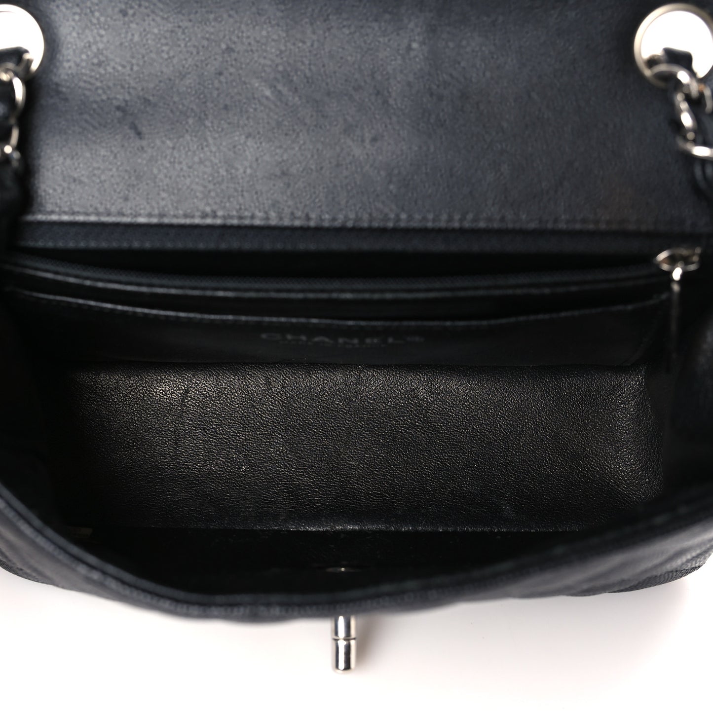 Caviar Quilted Mini Rectangular Flap Black