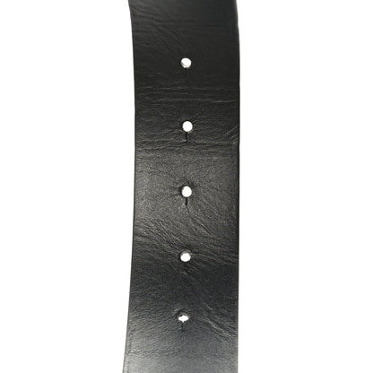 Valentino Garavani Glossy Calfskin Monochrome 40mm VLogo Belt 80/32 Black 4 of 6