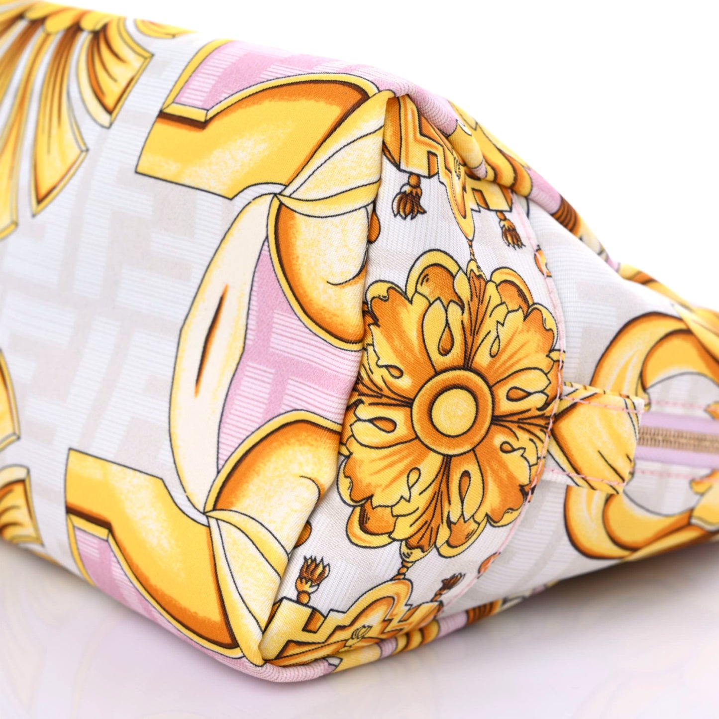 X VERSACE Nylon Fendace FF Baroque Medium Trapezoid Beauty Pouch Pink