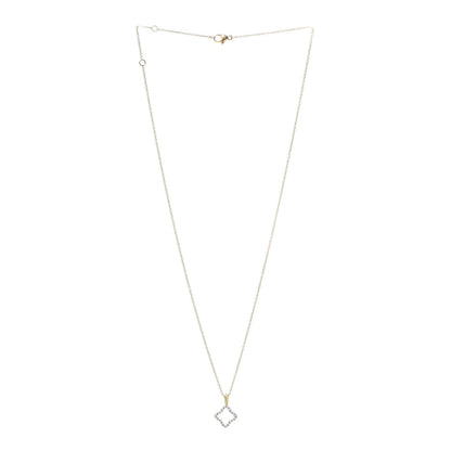 David Yurman 18K Yellow Gold Diamond Cable Collectibles Quatrefoil Pendant Necklace 3 of 5