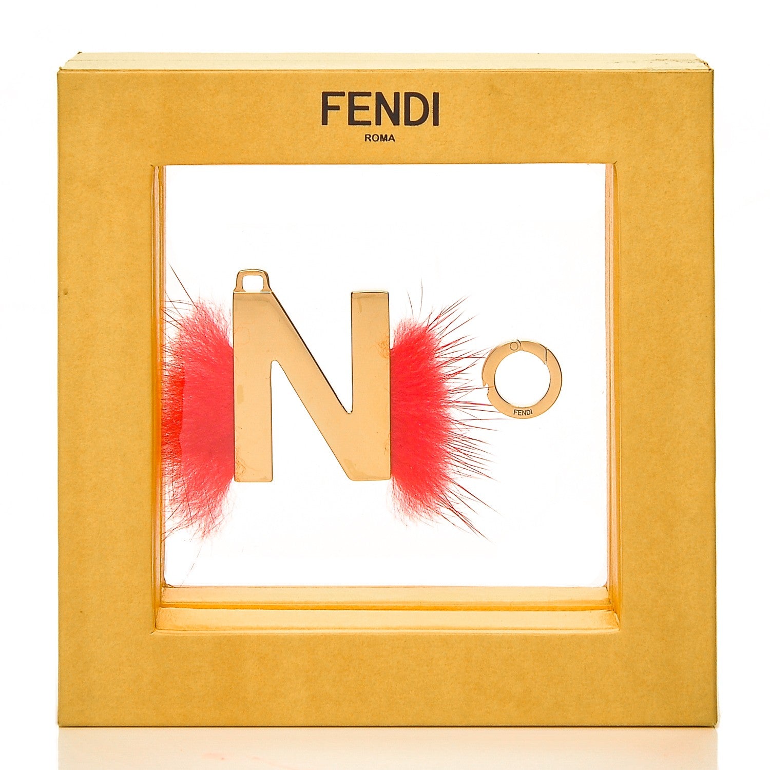 Fendi Mink Fur N ABClick Bag Charm Red 6 of 6