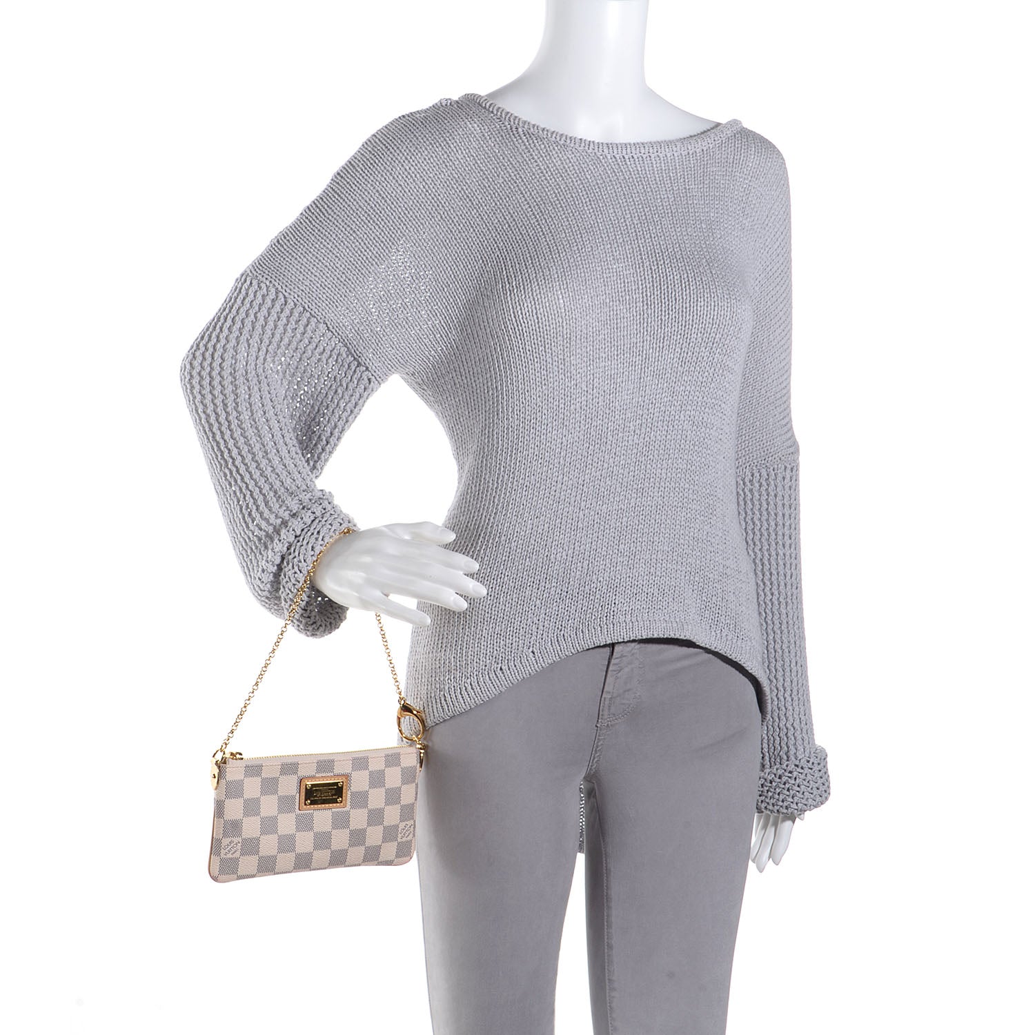 Louis Vuitton Damier Azur Pochette Milla MM 2 of 8