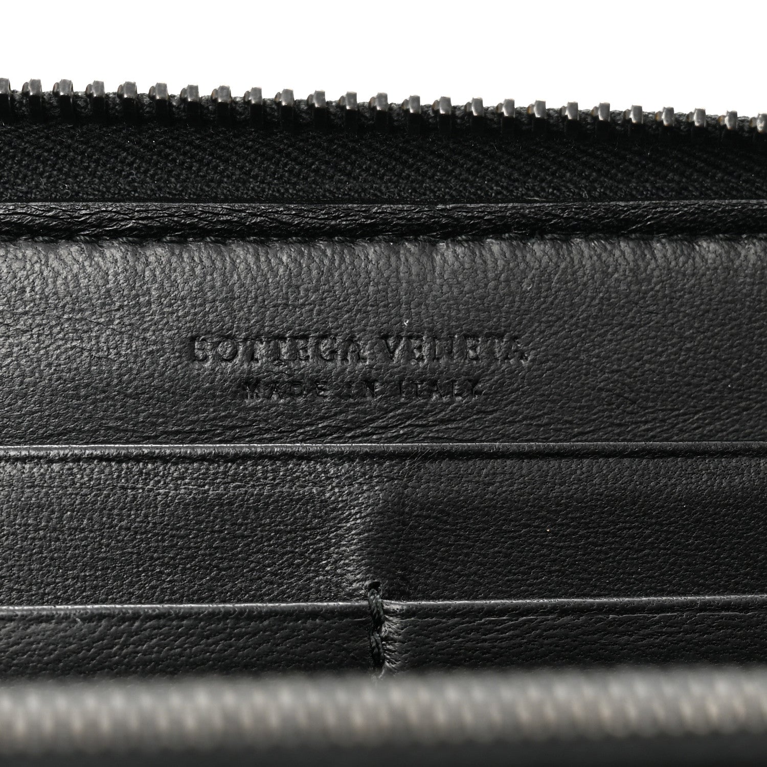 Bottega Veneta Nappa Intrecciato Zip Around Wallet Black 1889316