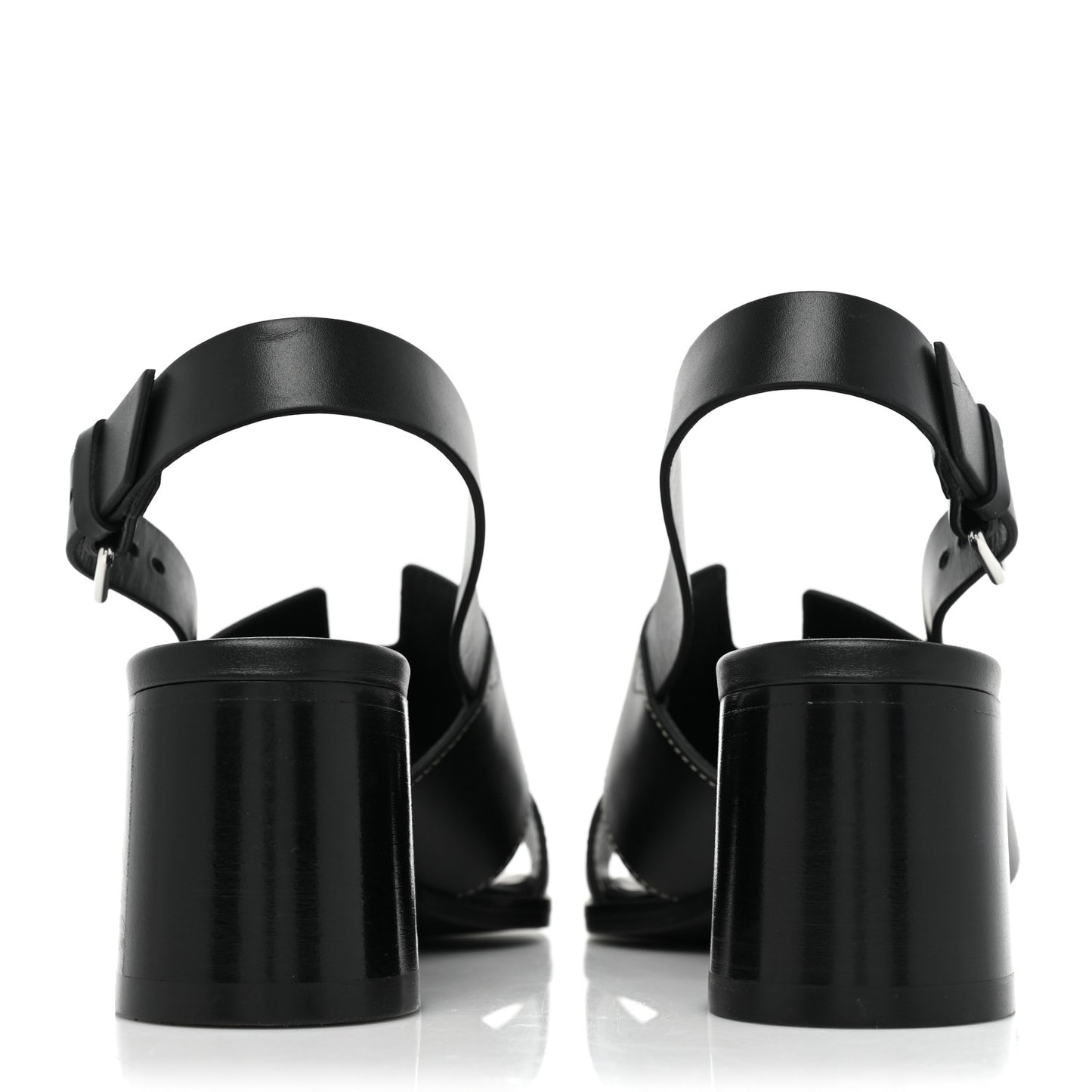 Calfskin Elbe 60 Sandals 38 Black