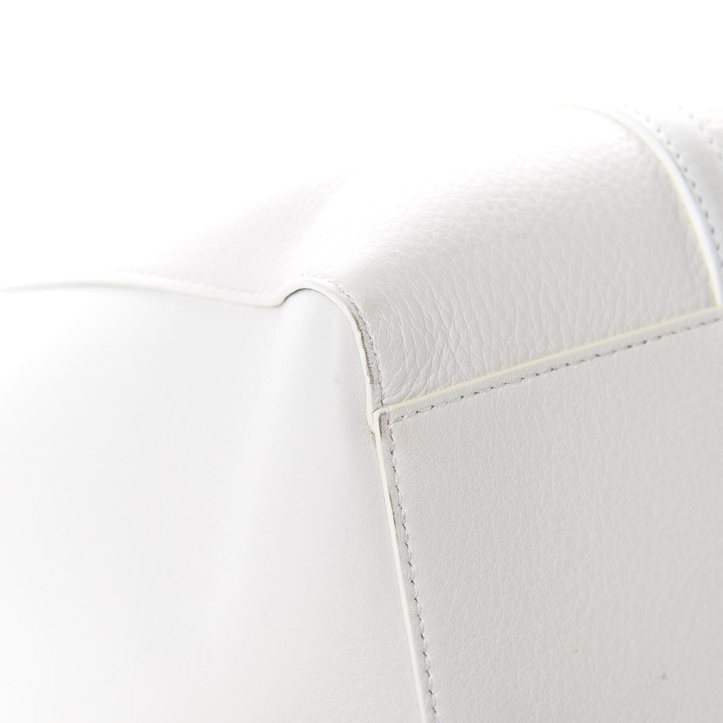 Smooth Calfskin Double Sided Small Everyday Tote Optic White Black