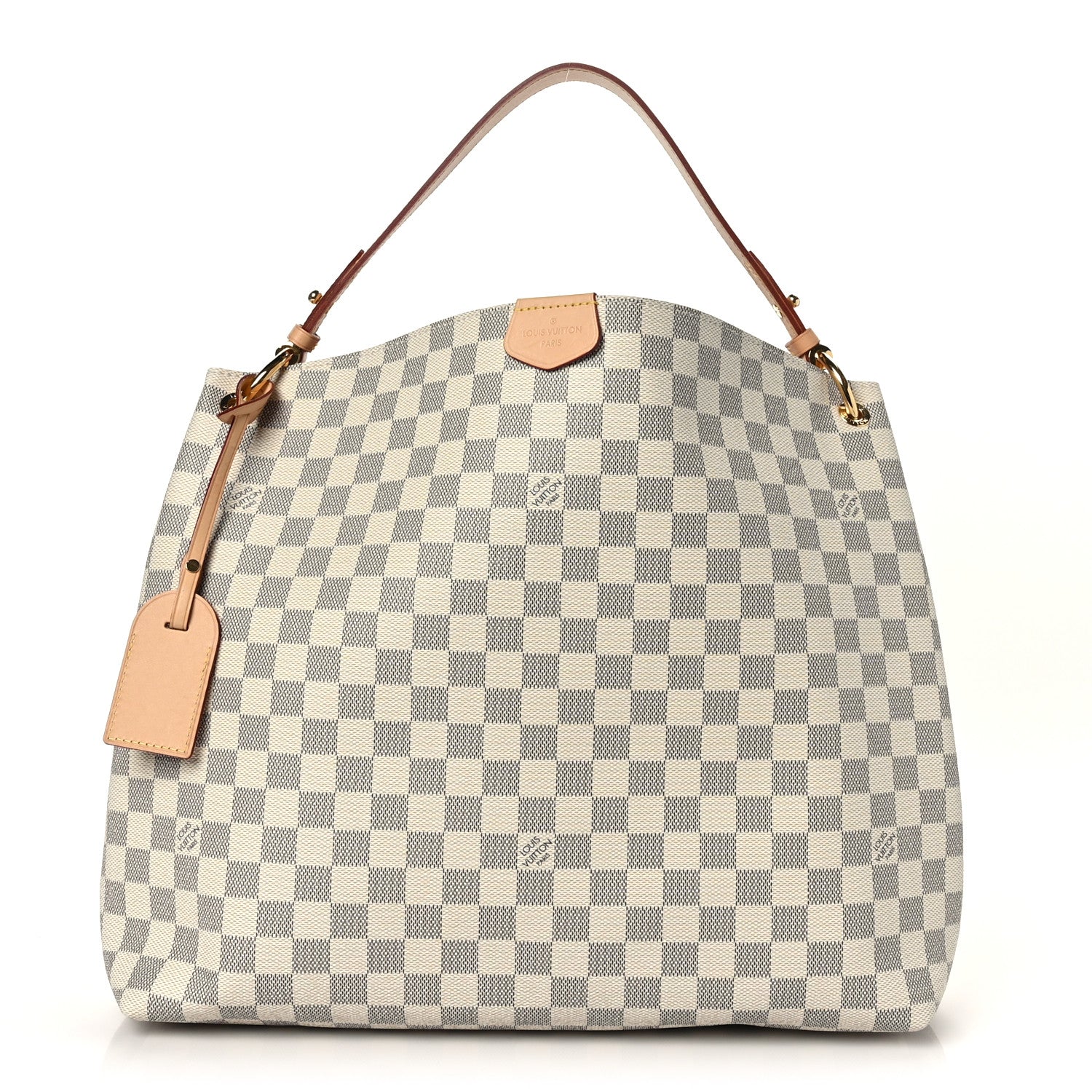 Louis Vuitton Damier Azur Graceful MM Rose Ballerine 1 of 8