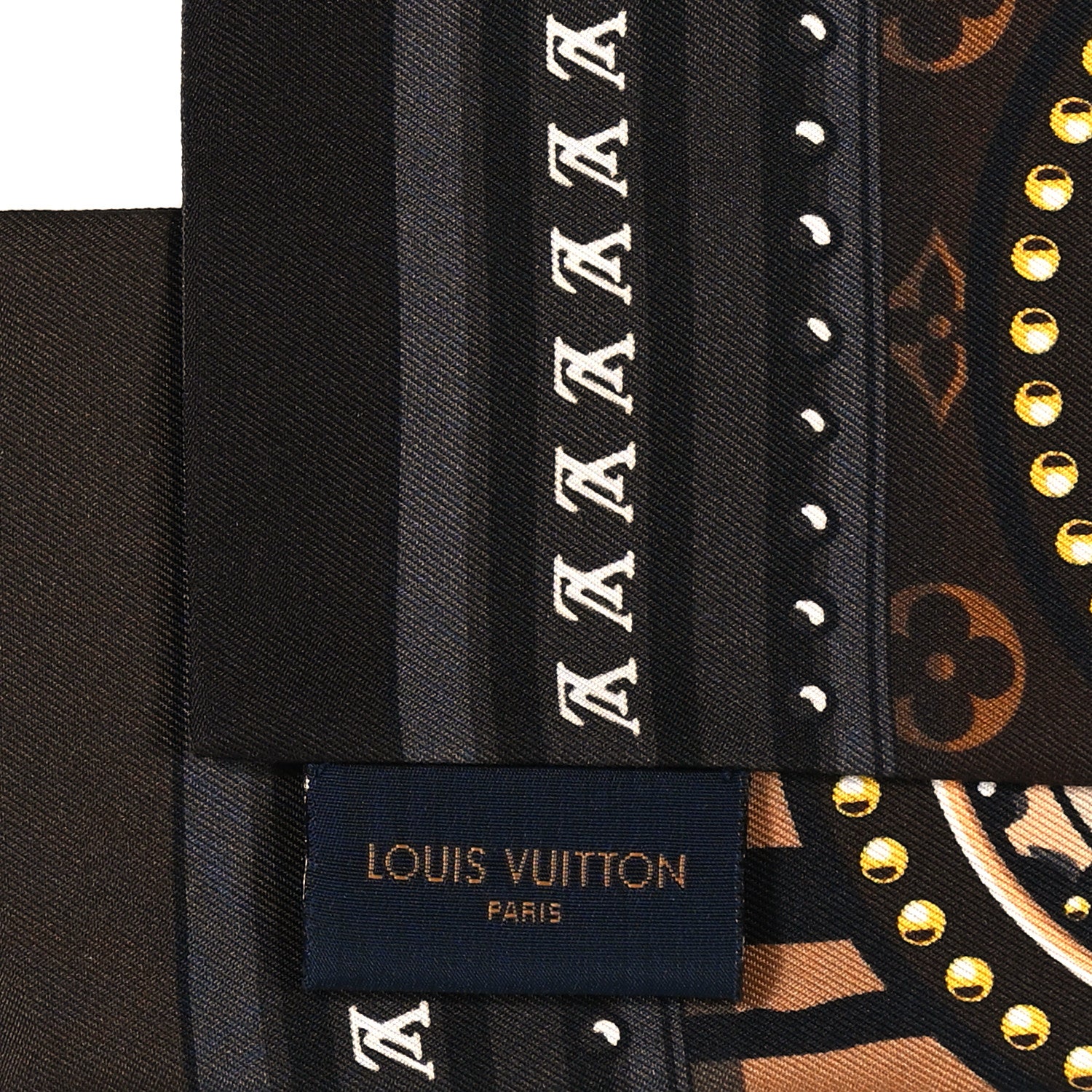 Louis Vuitton Silk Monogram LV World Bandeau Brown 3 of 4
