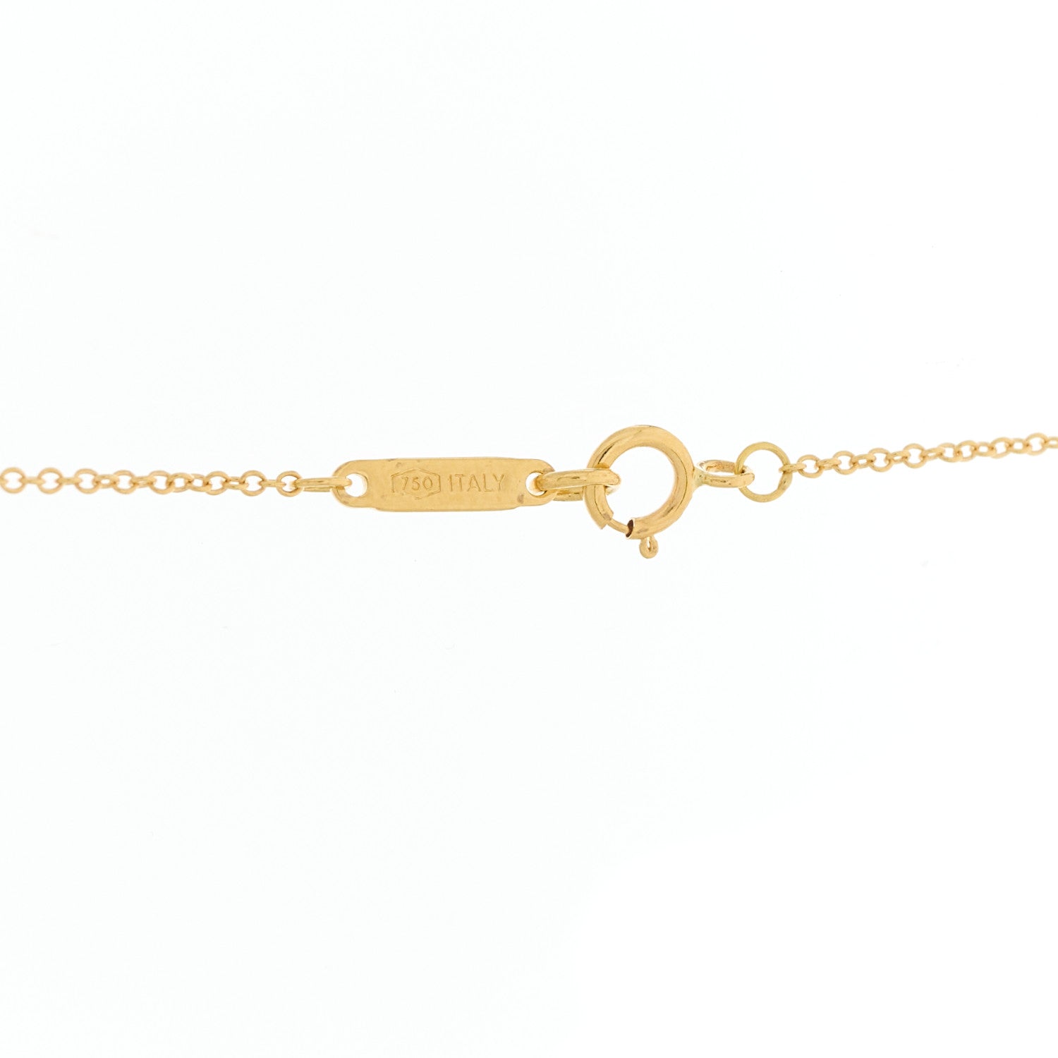 Tiffany 18K Yellow Gold Diamond Mini Vintage Oval Key Pendant Necklace 5 of 5