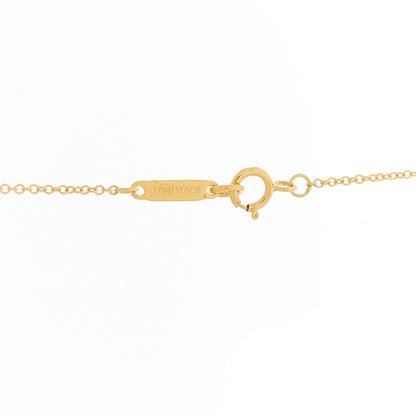 Tiffany 18K Yellow Gold Diamond Mini Vintage Oval Key Pendant Necklace 5 of 5
