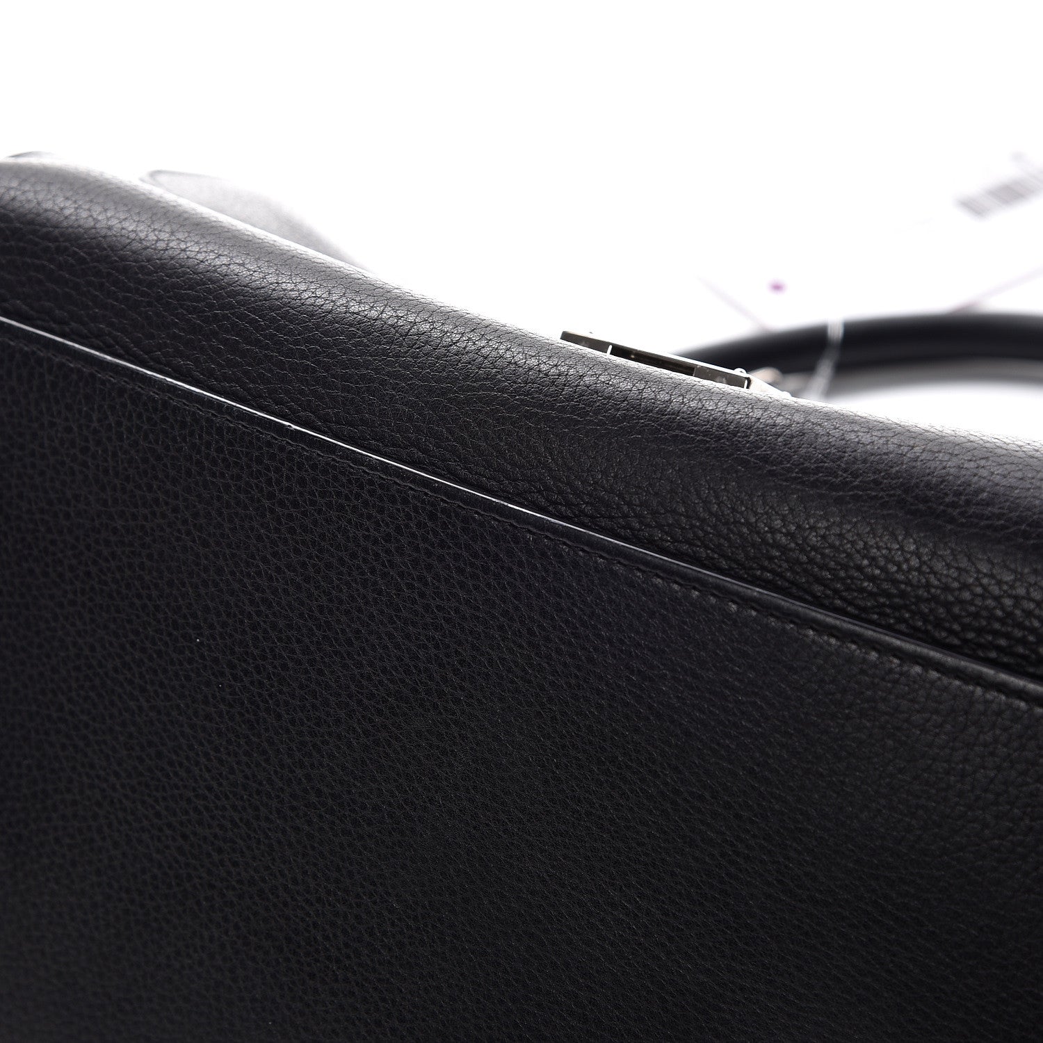 Celine Drummed Calfskin Suede Small Trapeze Black 15 of 19