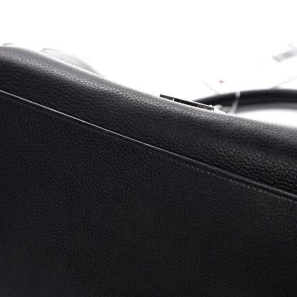 Celine Drummed Calfskin Suede Small Trapeze Black 15 of 19