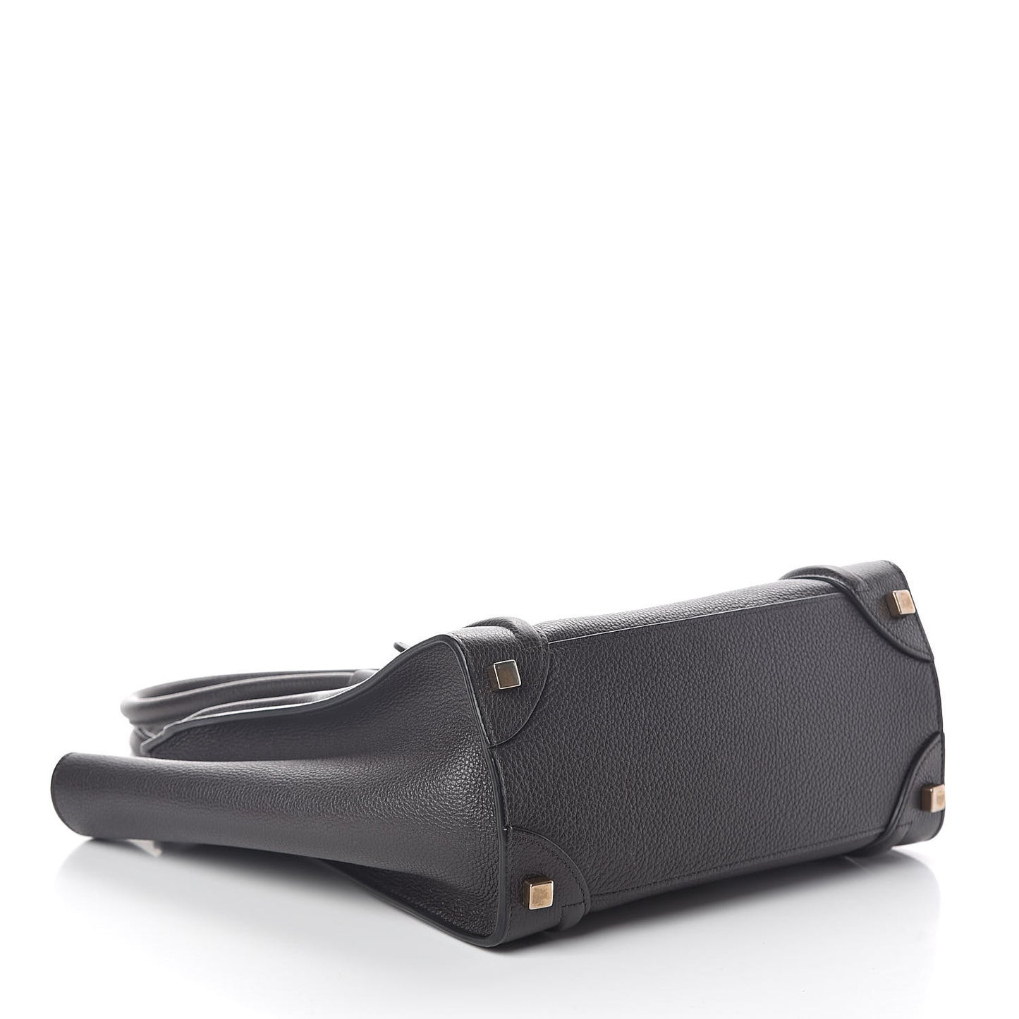 Drummed Calfskin Micro Luggage Black