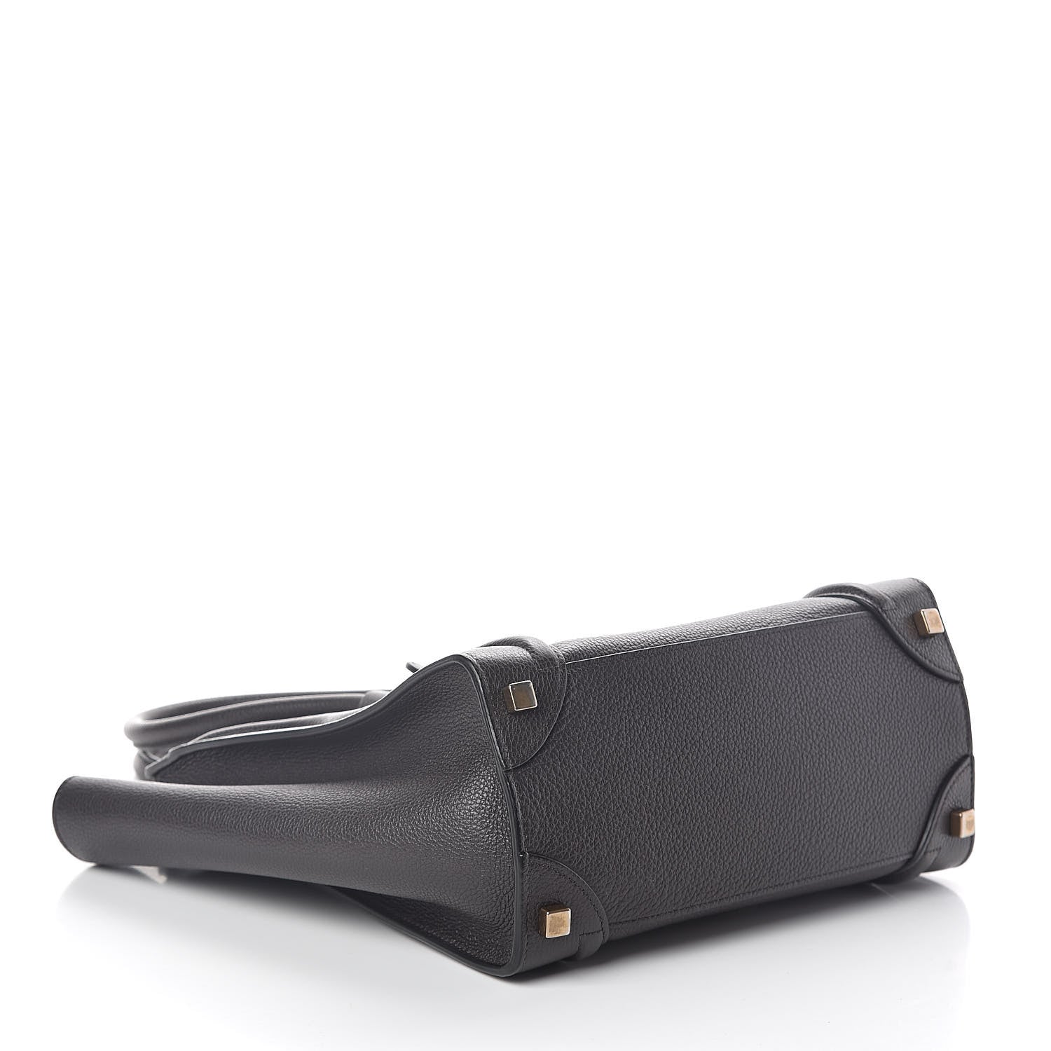 Celine Drummed Calfskin Micro Luggage Black 4 of 9