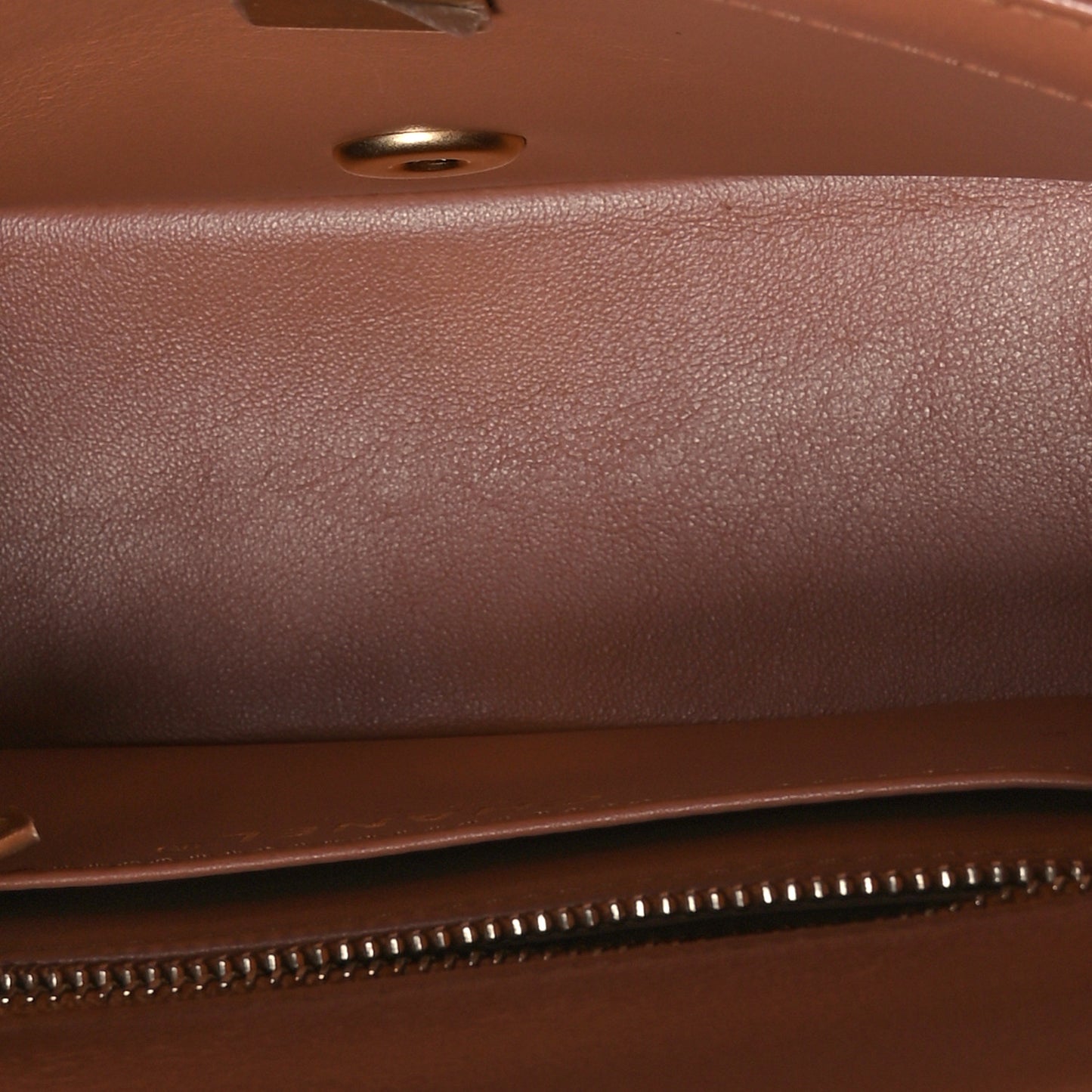 Lambskin Quilted Mini Pearl Crush Flap Brown Brown