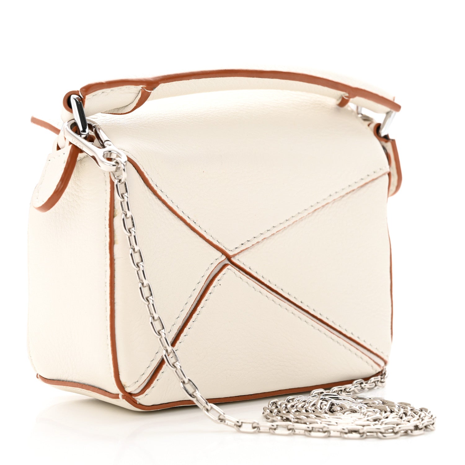 Loewe Calfskin Nano Puzzle Bag White 3 of 13