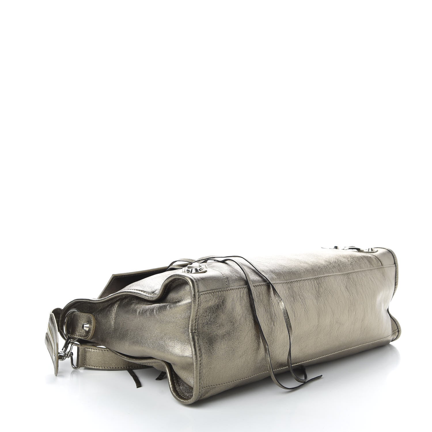 Balenciaga Metallic Agneau Classic Silver Hardware City Pewter 4 of 9