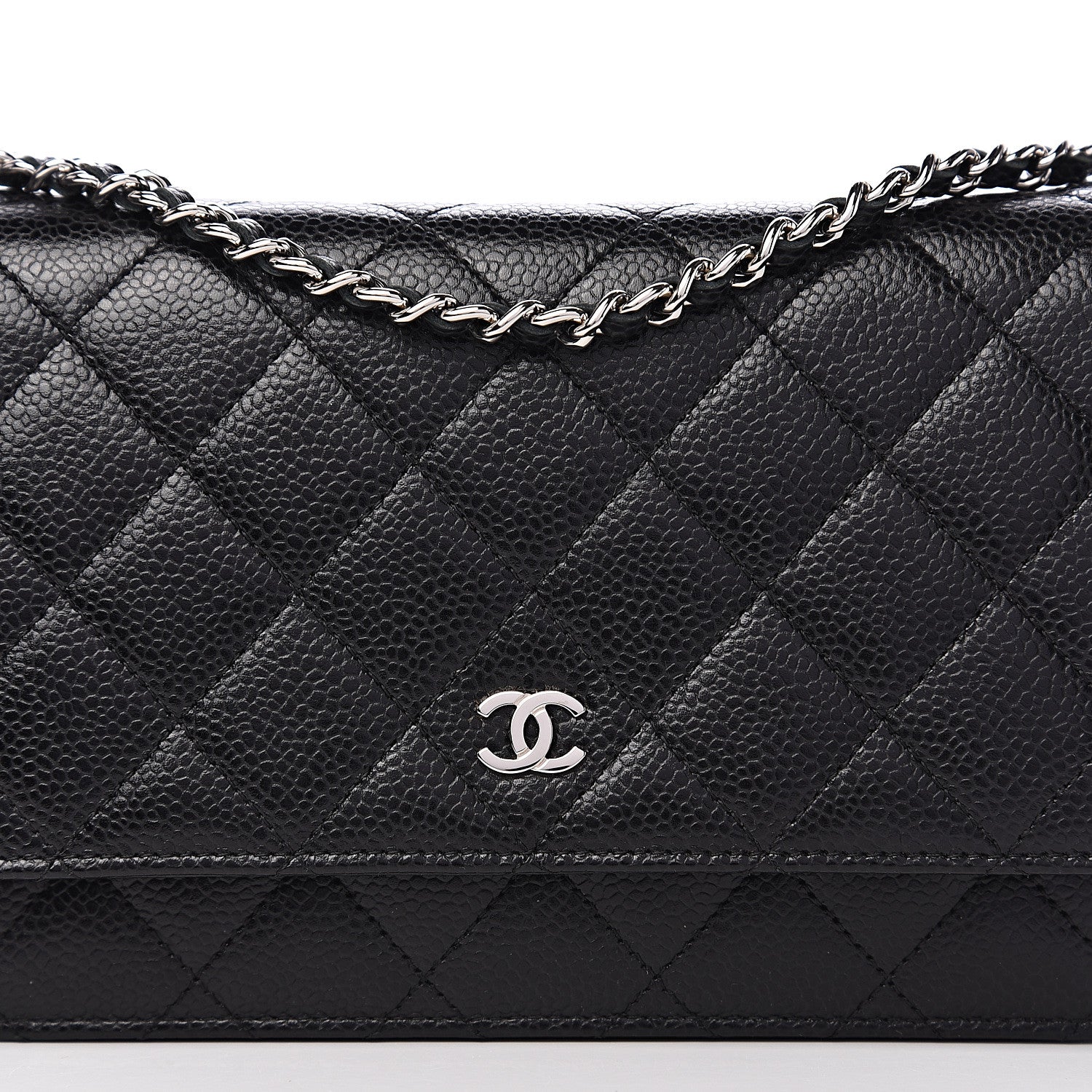 Chanel Caviar Quilted Wallet On Chain WOC Black 10 of 11