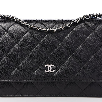 Chanel Caviar Quilted Wallet On Chain WOC Black 10 of 11