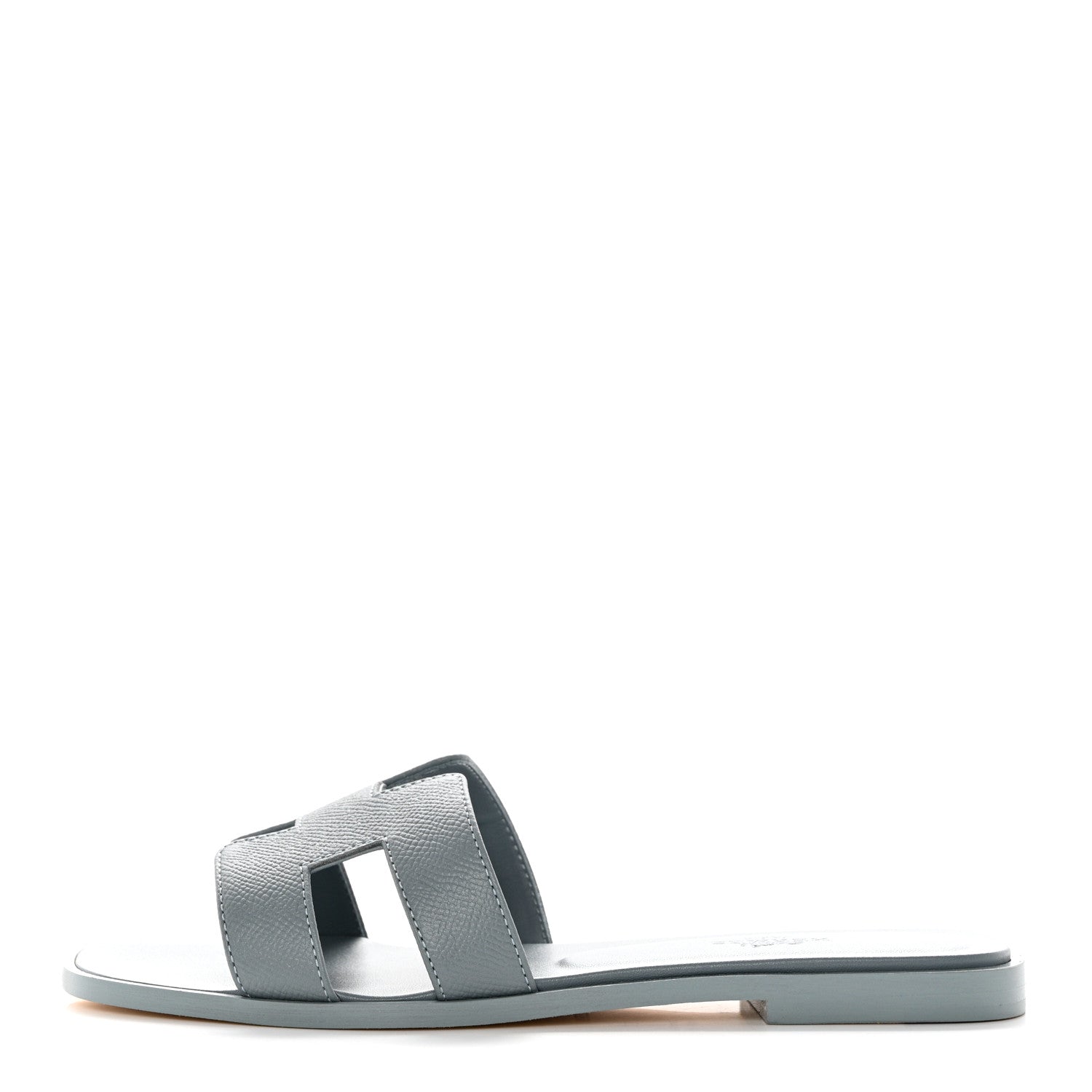 Hermes Epsom Oran Sandals 37 Gris Antarctique 1 of 11