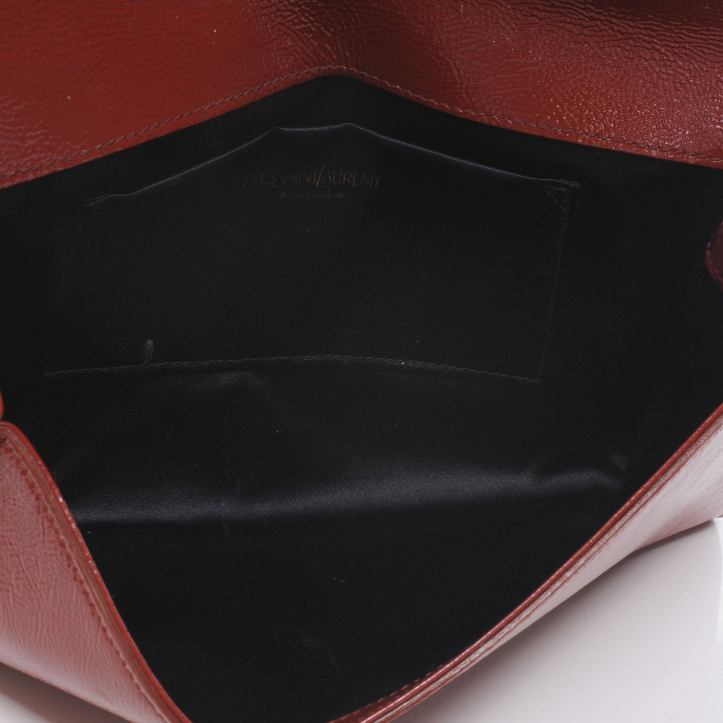 Patent Belle de Jour Large Clutch Burnt Orange