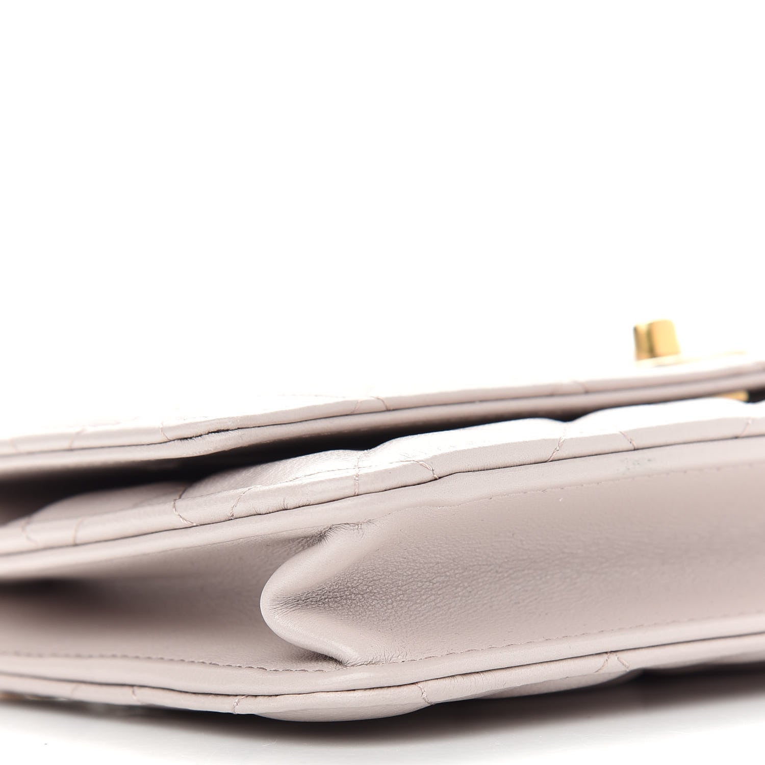Chanel Lambskin Quilted Pearl Crush Wallet on Chain WOC Beige 9 of 10