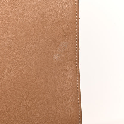 Saint Laurent Pebbled Lambskin Chevron Monogram Large Nolita Beige 13 of 15