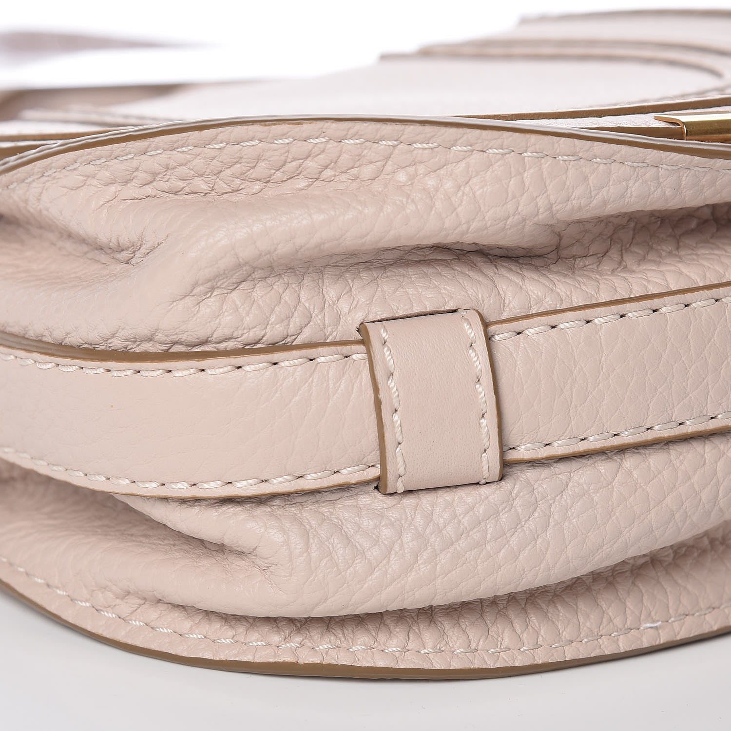 Chloe Calfskin Mini Marcie Round Crossbody Bag Abstract White 9 of 11
