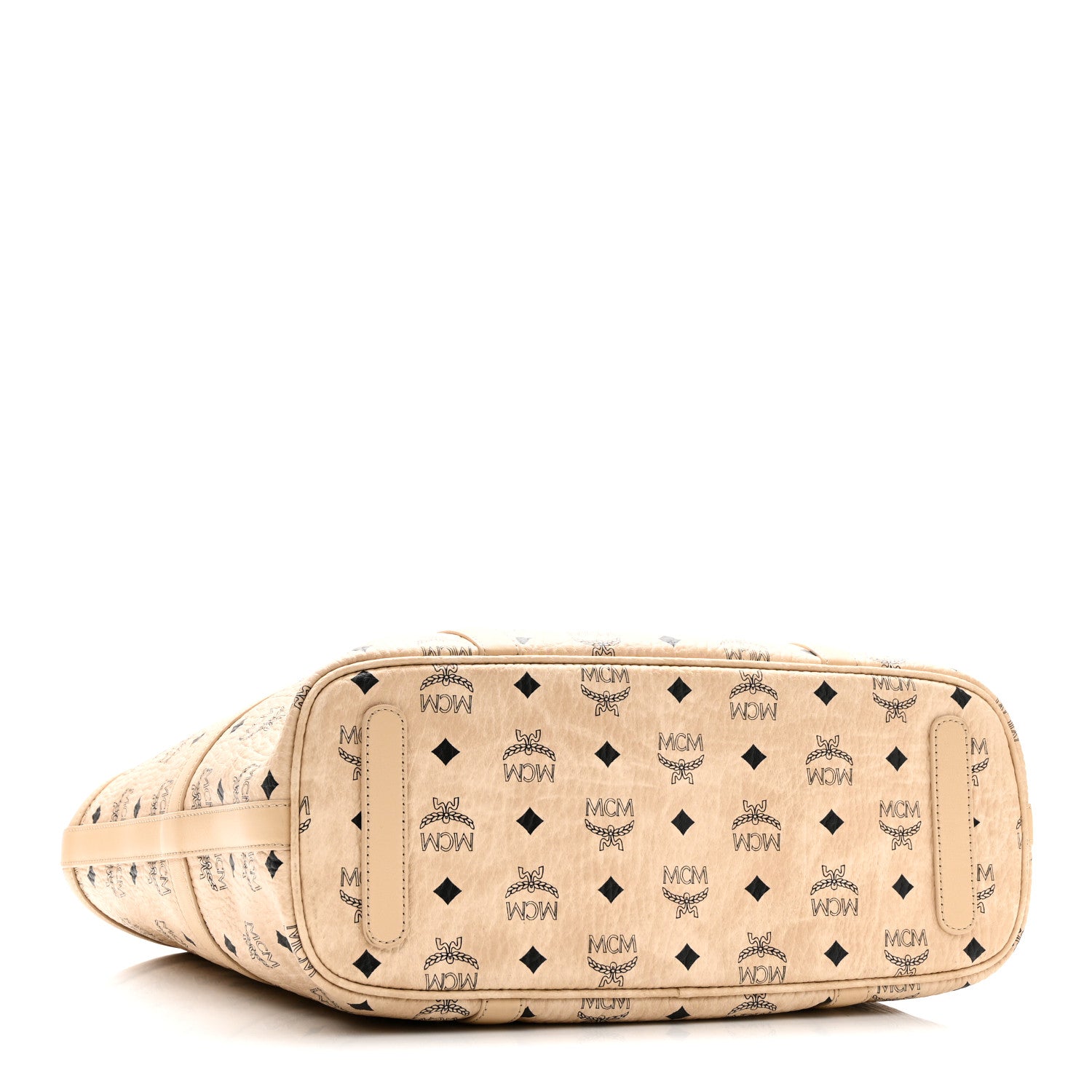 MCM Visetos Nappa Medium Aren Tote Beige 4 of 9