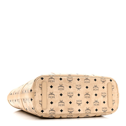 MCM Visetos Nappa Medium Aren Tote Beige 4 of 9