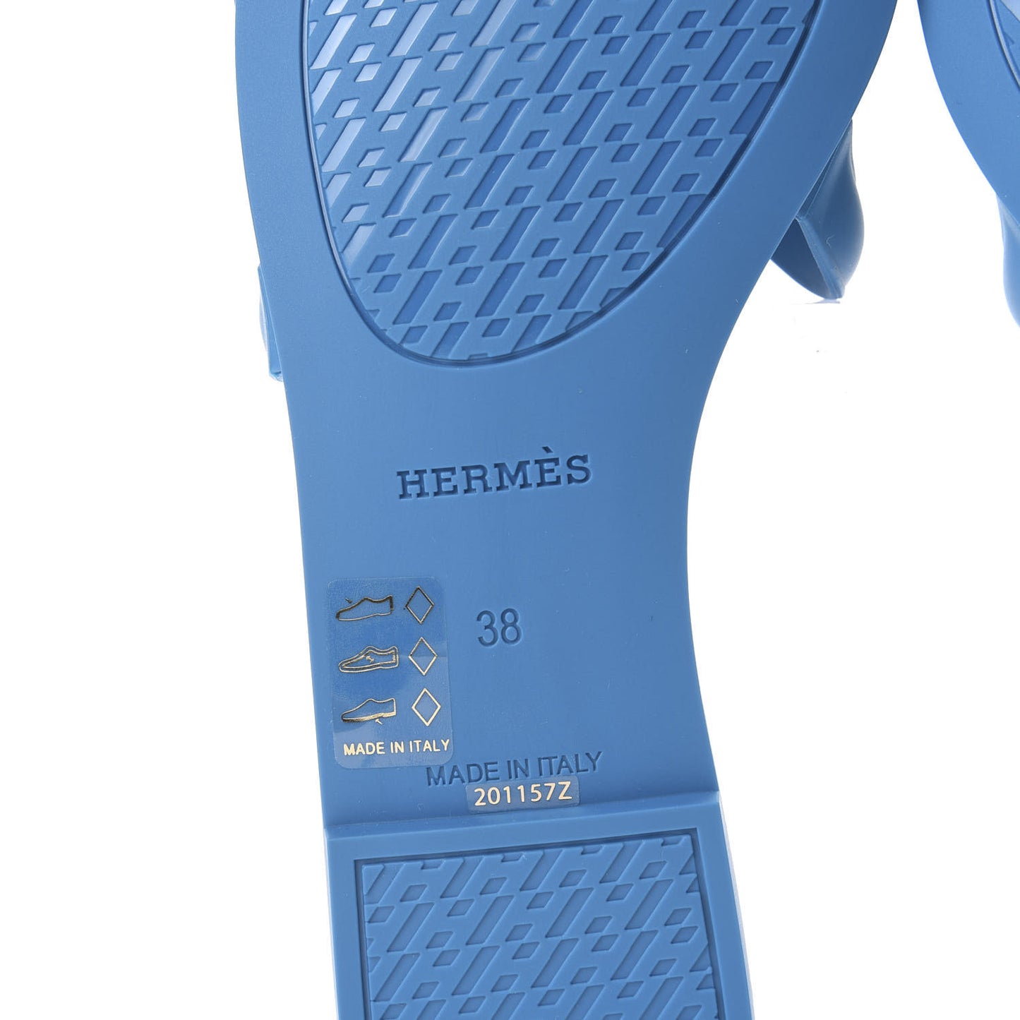 Rubber Aloha Sandals 38 Blue Vif