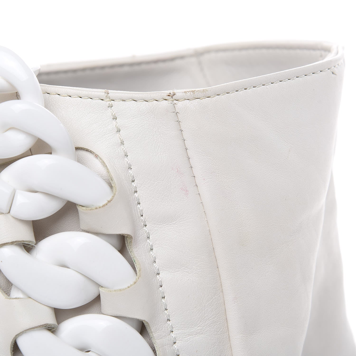 Chanel Calfskin Modern Chain Rhodoid East West Tote White 18 of 20