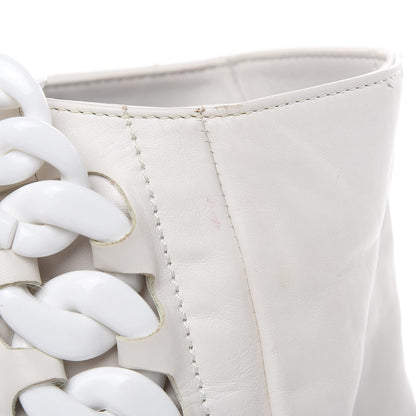 Chanel Calfskin Modern Chain Rhodoid East West Tote White 18 of 20