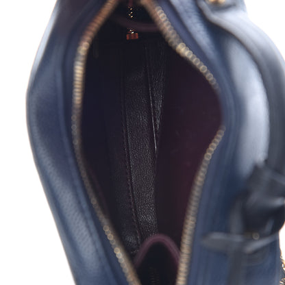 Chanel Caviar Quilted Small CC Filigree Vanity Case Navy Black 5 of 17