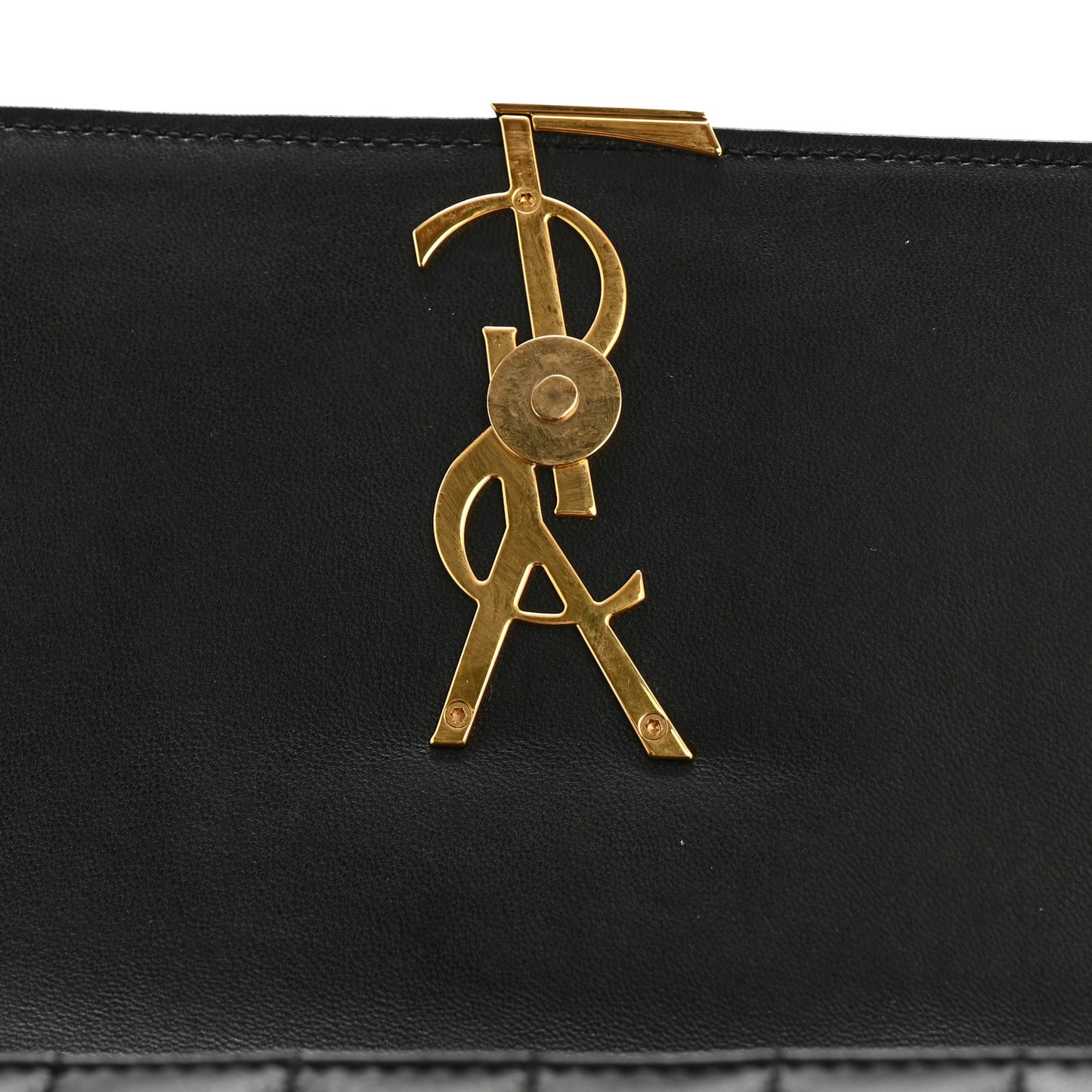 Lambskin Matelasse Monogram Small Vicky Chain Bag Black