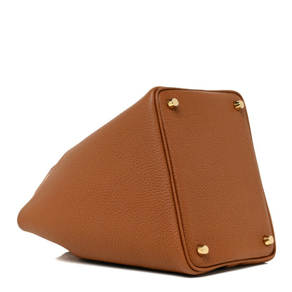 Hermes Taurillon Clemence Matte Alligator Picotin Lock Touch 18 PM Gold 3 of 9