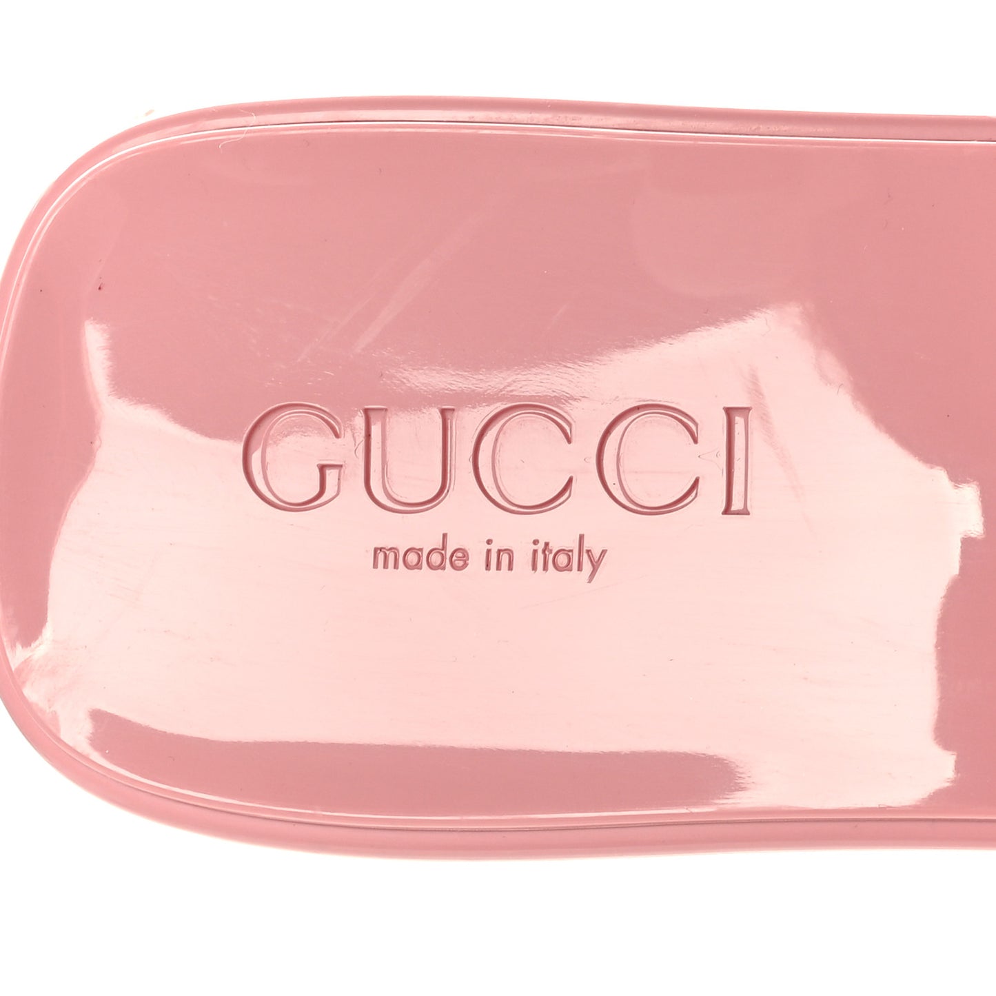 Rubber Gucci Logo Womens Platform 20/60mm Slide Sandals 38 Wild Rose
