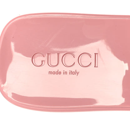 Gucci Rubber Gucci Logo Womens Platform 20/60mm Slide Sandals 38 Wild Rose 7 of 8