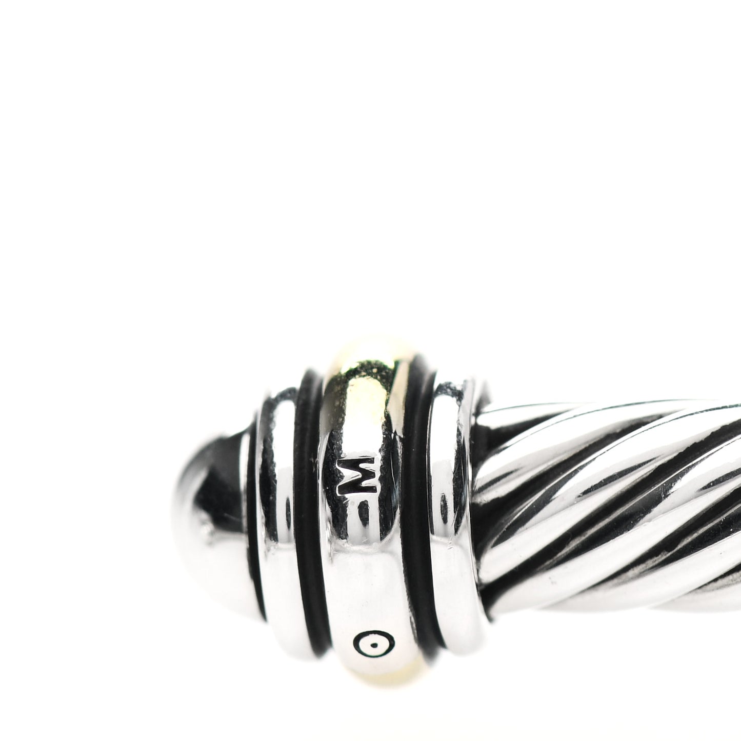 Sterling Silver 18K Yellow Gold 4mm Cable Classics Bracelet