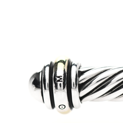David Yurman Sterling Silver 18K Yellow Gold 4mm Cable Classics Bracelet 5 of 5