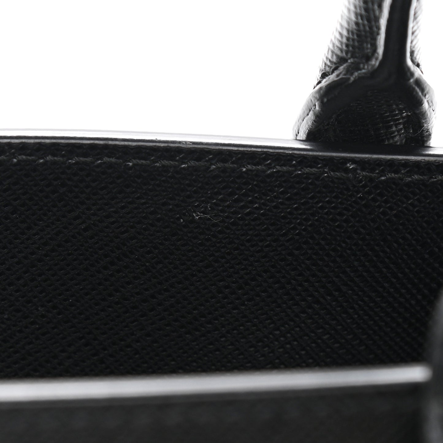 Saffiano Lux Micro Galleria Shoulder Bag Black