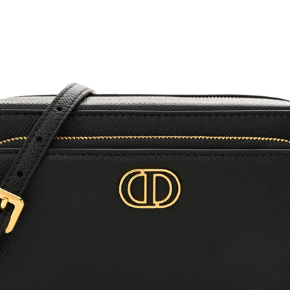 Christian Dior Grained Calfskin Caro Double Pouch Black 8 of 10
