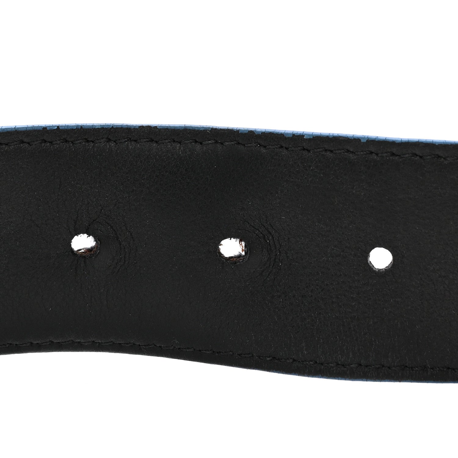 Louis Vuitton Damier Graphite Calfskin 40mm LV Initiales Reversible Belt 95 38 Blue 3 of 7