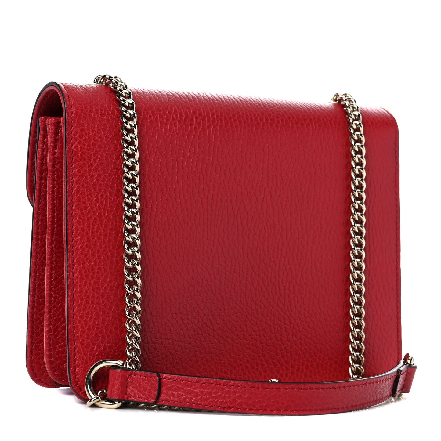 Dollar Calfskin Small Interlocking G Shoulder Bag Red