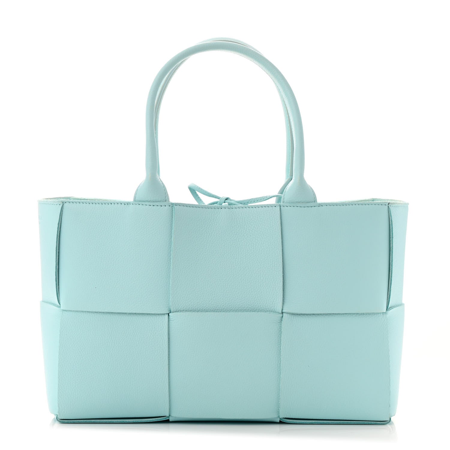 Bottega Veneta Grained Calfskin Maxi Intrecciato Small Arco Tote Pale Blue 1 of 12