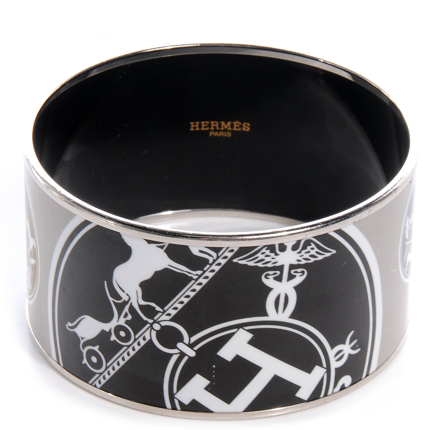 Enamel Printed Ex Libris Extra Wide Bracelet 70