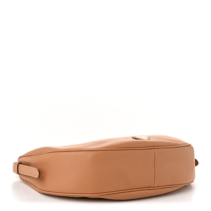 Prada Soft Grain Calfskin Large Demi-Lune Shoulder Bag Naturale 4 of 9