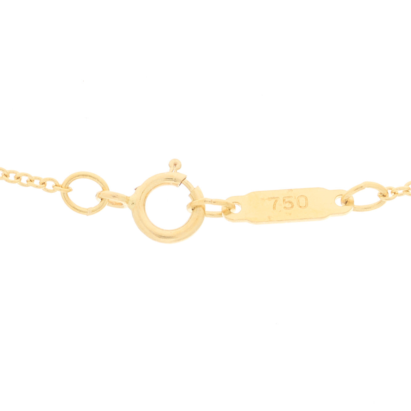 18k Yellow Gold Cross Stitch Pendant Necklace