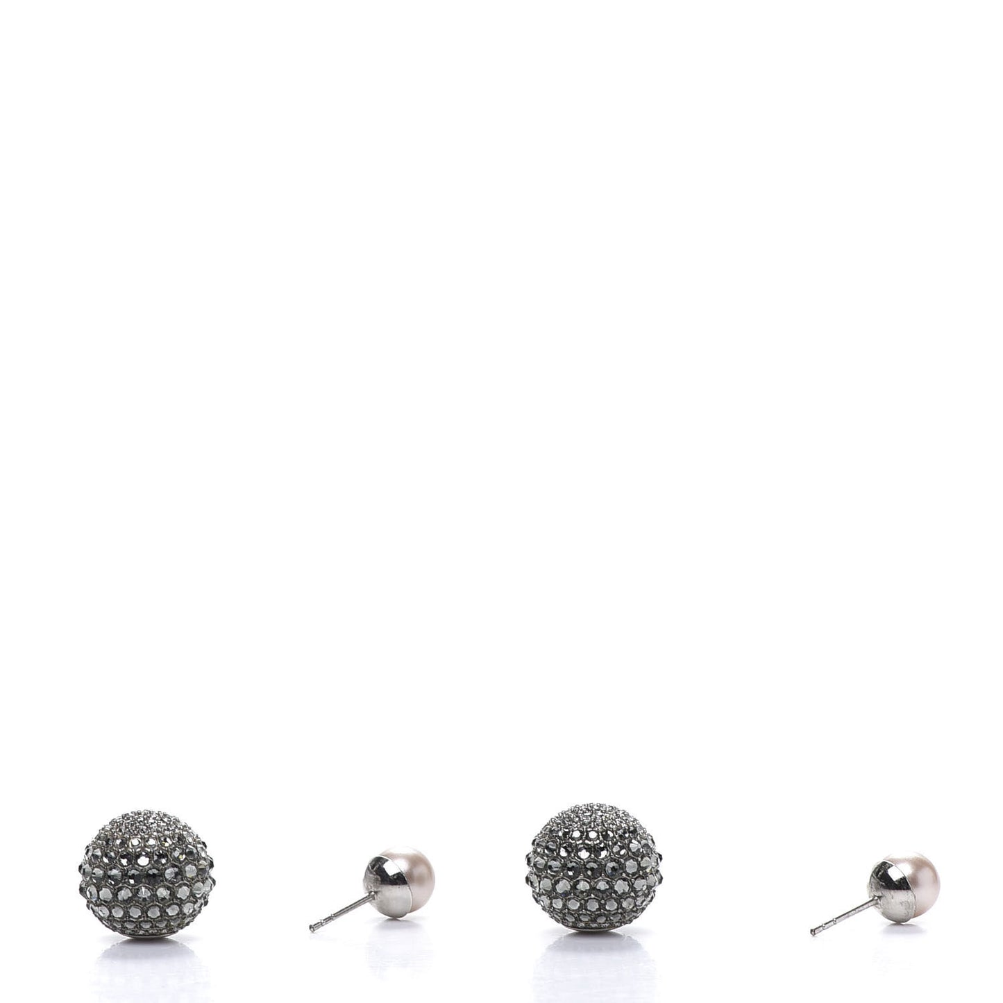 Crystal Mise En Dior Tribal Earrings Grey Pink